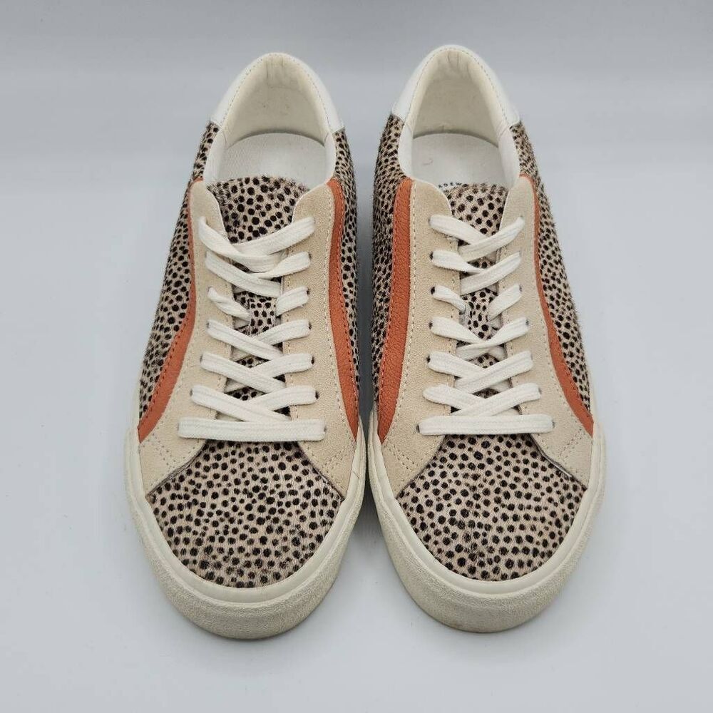 Madewell Sidewalk Low-Top Sneakers Spotted Calf Hair Women's Size 7M (S1955)